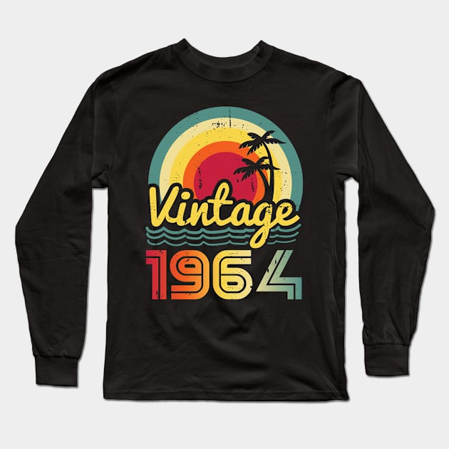 Vintage 1964 Made in 1964 59th birthday 59 years old Gift Long Sleeve T-Shirt by Winter Magical Forest